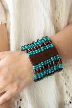 Load image into Gallery viewer, Tropical Takeover Blue Wood Bracelet