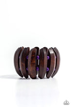 Load image into Gallery viewer, Bora Bora Bauble Purple Wood Bracelet
