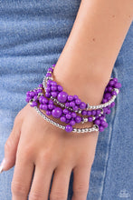 Load image into Gallery viewer, Compelling Clouds Purple Coil Bracelet