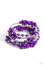 Load image into Gallery viewer, Compelling Clouds Purple Coil Bracelet