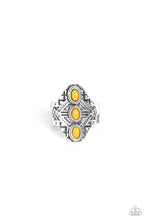 Load image into Gallery viewer, Mayan Motiff Yellow Ring