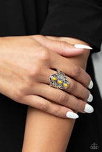 Load image into Gallery viewer, Mayan Motiff Yellow Ring