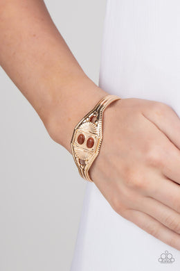 Aztec Allure Gold Cuff
