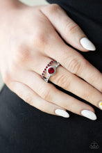 Load image into Gallery viewer, Glow Me Away Red Skinny Band Ring