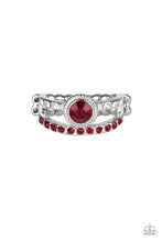 Load image into Gallery viewer, Glow Me Away Red Skinny Band Ring
