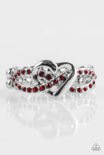 Load image into Gallery viewer, Heavenly Heart  Red Skinny Band Ring