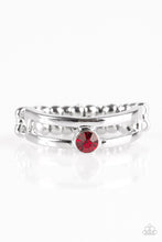 Load image into Gallery viewer, Lead the Line Red Skinny Band Ring