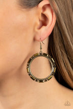 Load image into Gallery viewer, Gritty Glow Brass Earring