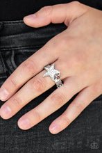 Load image into Gallery viewer, Star Spangled Starlet Red Skinny Band Ring