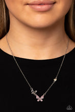 Load image into Gallery viewer, Can’t Butterfly Me Love Pink Necklace