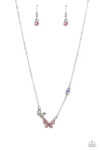 Load image into Gallery viewer, Can’t Butterfly Me Love Pink Necklace