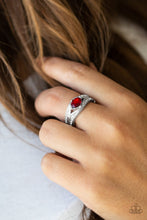 Load image into Gallery viewer, The Insider Red Skinny Band Ring