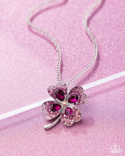 Load image into Gallery viewer, Four Leaf Fashion Pink Necklace