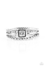 Load image into Gallery viewer, A Square Deal Silver Skinny Band Ring