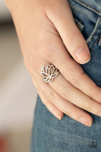 Load image into Gallery viewer, Lotus Lover Silver Skinny Band Ring
