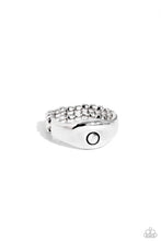 Load image into Gallery viewer, Monogram Memento Silver Skinny Band Ring - O