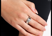 Load image into Gallery viewer, Monogram Memento Silver Skinny Band Ring - U