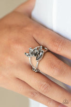 Load image into Gallery viewer, Rhinestone Stunner Silver Skinny Band Ring