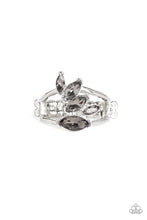 Load image into Gallery viewer, Rhinestone Stunner Silver Skinny Band Ring