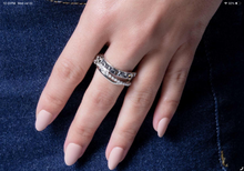 Load image into Gallery viewer, Twisted Theater Silver Skinny Band Ring