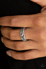 Load image into Gallery viewer, Wandering Wisteria Silver Skinny Band Ring