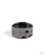 Load image into Gallery viewer, Hammered Hope Black Hinged Bracelet