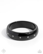 Load image into Gallery viewer, Cheeky Chic Black Bangle Bracelet