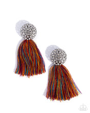 Load image into Gallery viewer, Yarn Yearbook Multi Tassel Post Earrings