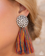 Load image into Gallery viewer, Yarn Yearbook Multi Tassel Post Earrings