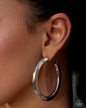 Load image into Gallery viewer, Sleek Spotlight Silver Hoop Earrings