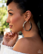 Load image into Gallery viewer, Sleek Spotlight Silver Hoop Earrings