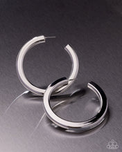 Load image into Gallery viewer, Sleek Spotlight Silver Hoop Earrings