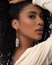 Load image into Gallery viewer, Sunset State of Mind Gold Hinge Hoop Earrings