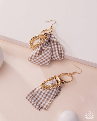Picnic Pizzazz Brown Earrings