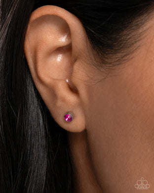 Logical Light Pink Post Earrings