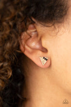 Load image into Gallery viewer, Pyramid Paradise Black Post Earrings
