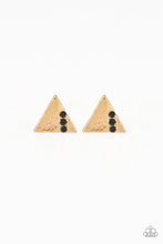 Load image into Gallery viewer, Pyramid Paradise Black Post Earrings