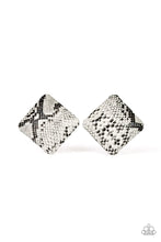 Load image into Gallery viewer, Making HISS-Tory White Leather Post Earrings