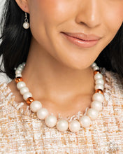 Load image into Gallery viewer, Parading Pearls Orange Necklace