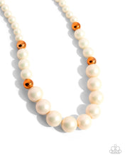 Load image into Gallery viewer, Parading Pearls Orange Necklace