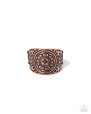 Elegant Engravement Copper Ring