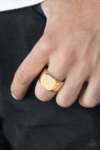 Load image into Gallery viewer, Blanked Out Men’s Gold Ring