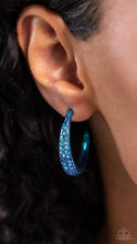 Load image into Gallery viewer, Obsessed with Ombré Blue Hoop Earrings