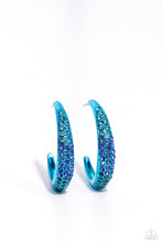 Load image into Gallery viewer, Obsessed with Ombré Blue Hoop Earrings