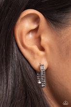 Load image into Gallery viewer, Sinuous Silhouettes Silver Hinge Hoop Earrings