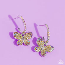 Load image into Gallery viewer, Whimsical Waltz Yellow Hoop Earrings