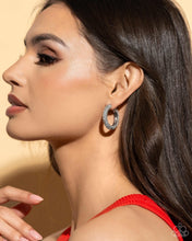 Load image into Gallery viewer, Glowing Praise White Hinged Hoop Earrings