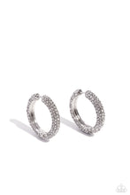 Load image into Gallery viewer, Glowing Praise White Hinged Hoop Earrings