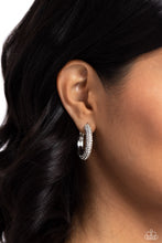 Load image into Gallery viewer, Glowing Praise White Hinged Hoop Earrings