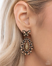 Load image into Gallery viewer, Whimsically Content Brass Earrings